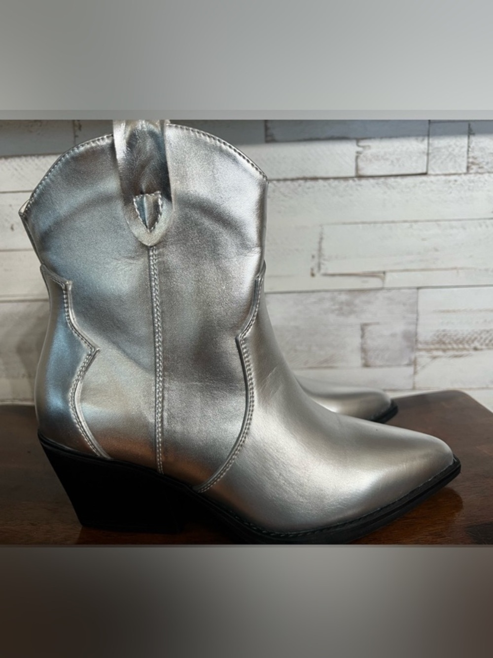 London Rag Wales Metallic Western Boots in size 6.  New without box